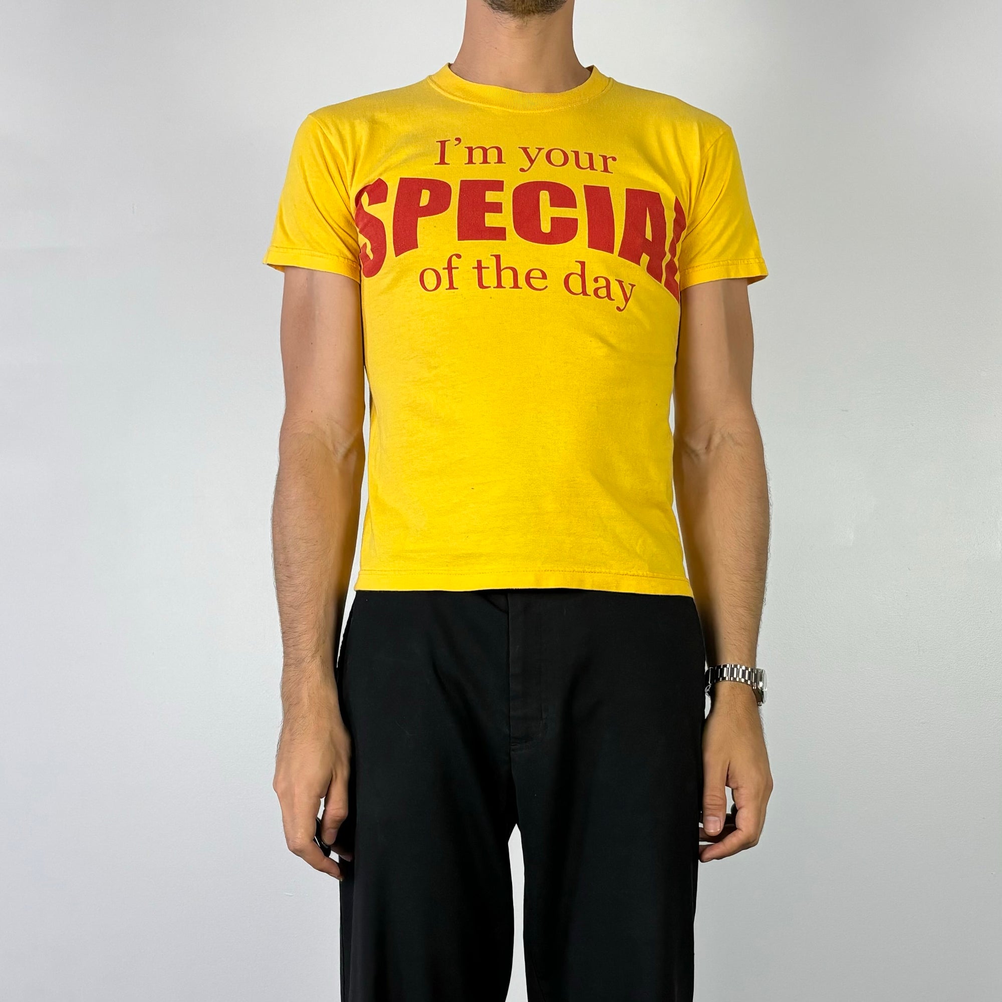 1990S I’M YOUR SPECIAL OF THE DAY YELLOW T-SHIRT M